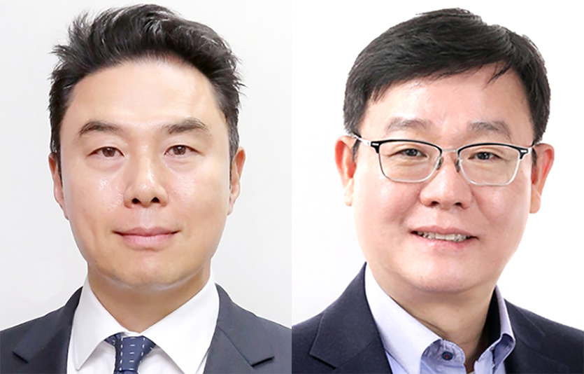 (왼쪽부터) 정지영 현대백화점 대표, 한광영 현대홈쇼핑 대표. 사진=현대백화점그룹