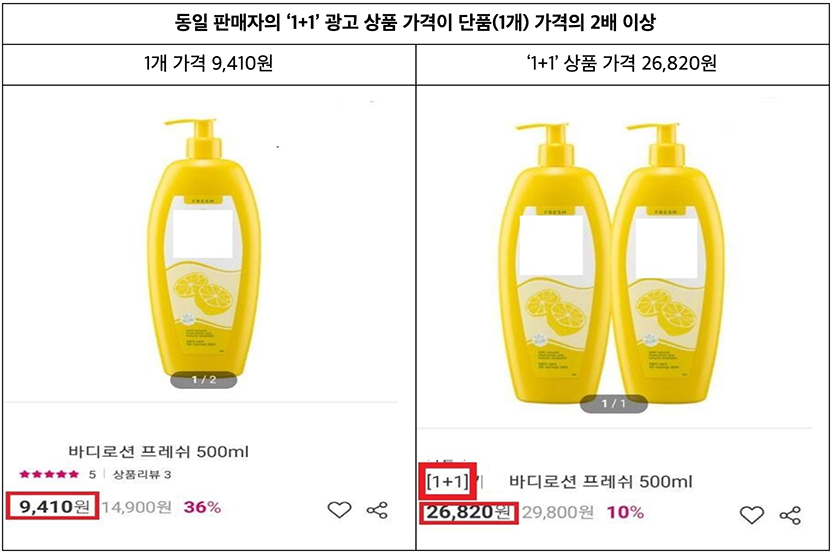 소비자피해를 유발할 우려가 큰 다크패턴 유형 중  ‘거짓 할인’. 자료=한국소비자원