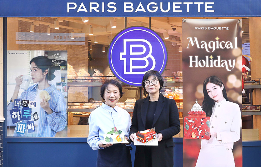 (왼쪽부터) 김정자 파리바게뜨 성대명륜점 가맹대표, 양송희 한국사회복지협의회 푸드뱅크사업단장. 사진=SPC