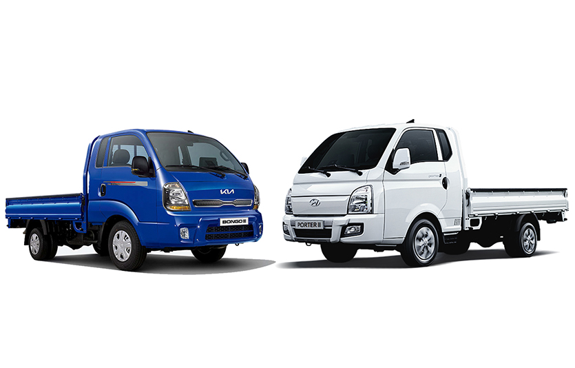 (왼쪽부터) 기아와 현대의 LPG 트럭. 사진=한국LPG협회