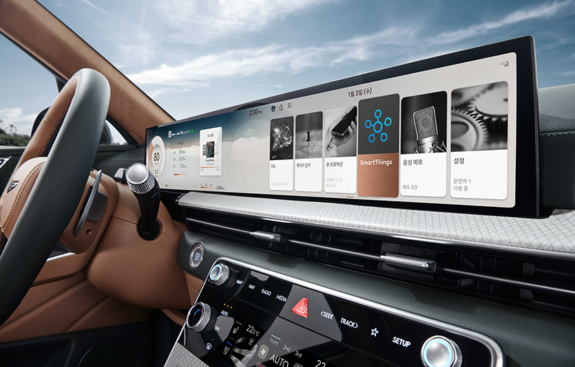현대차·기아 차량에 적용된 삼성 스마트싱스의 예상 이미지. 사진=현대차그룹