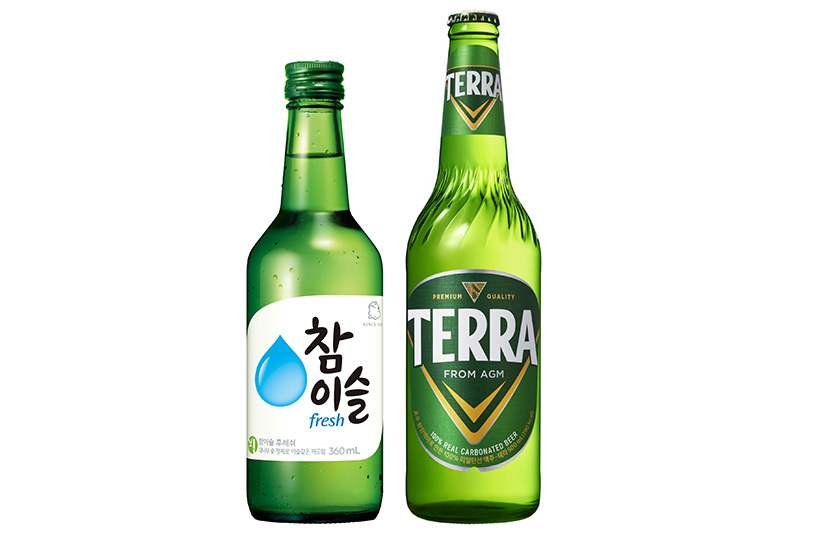 하이트진로 참이슬 후레쉬와 테라. 사진=하이트진로