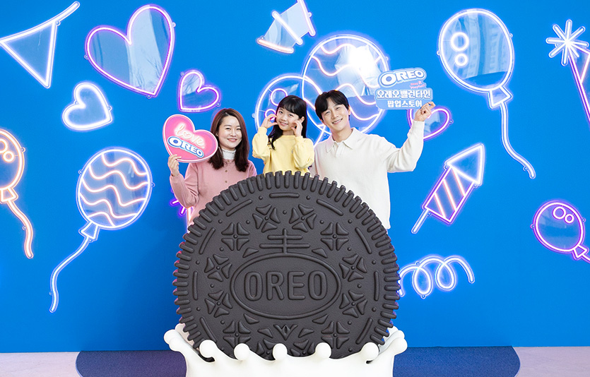 동서식품이 밸런타인 시즌을 맞아 경기도 하남시 스타필드 하남점에 ‘오레오 밸런타인데이 팝업스토어’를 오픈했다. 사진=동서식품