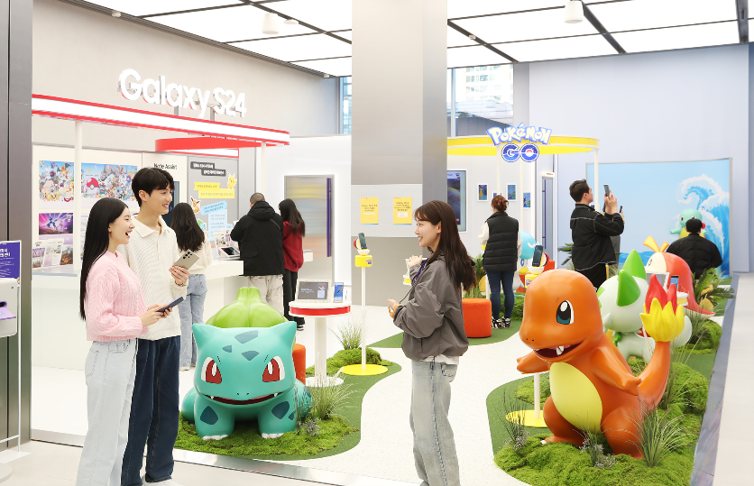 삼성전자가 16일 삼성 강남에 포켓몬과 협업해 오픈한 갤럭시 스튜디오 게임 전경. 사진=삼성전자