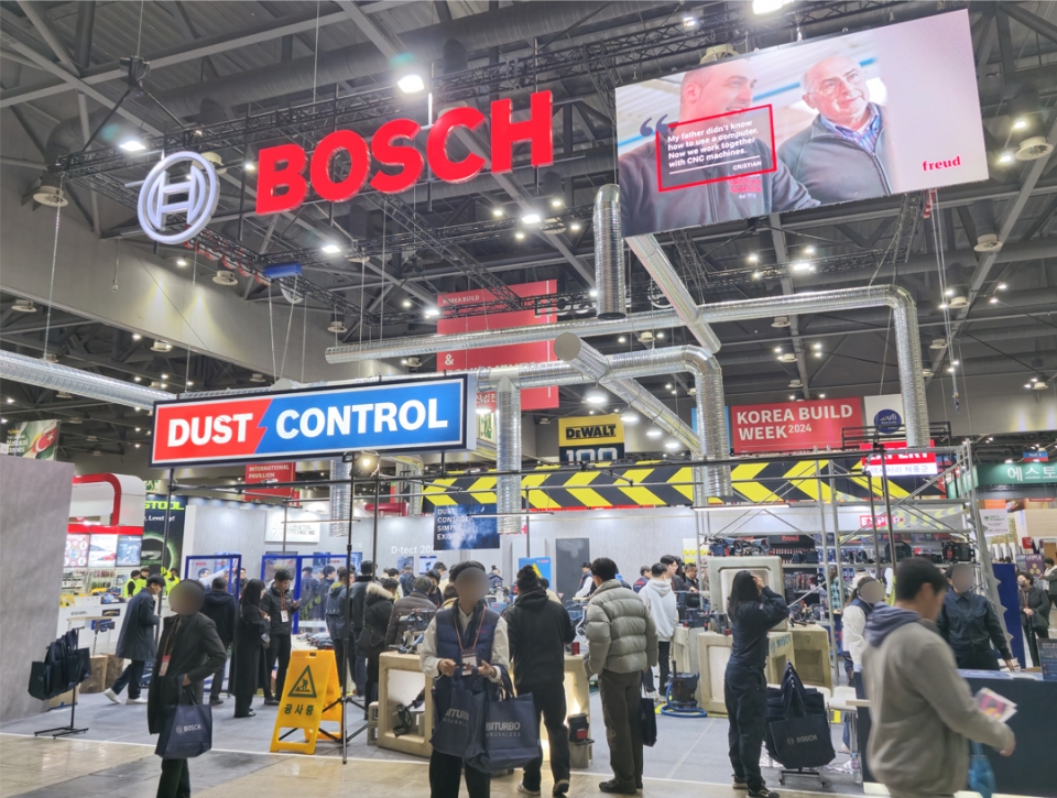 보쉬 전동공구 부스 전경. 사진=보쉬 전동공구