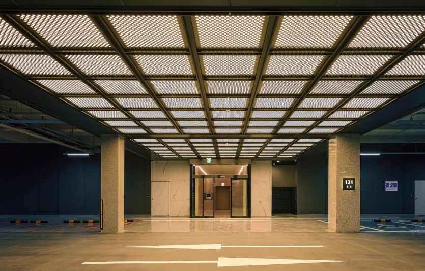 호텔식 출입구로 디자인한 드롭오프존. 사진=삼성물산