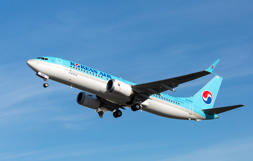 대한항공은 일본 고마쓰와 아오모리 정기편 운항을 재개한다. 대한항공 보잉737-8. 사진=대한항공