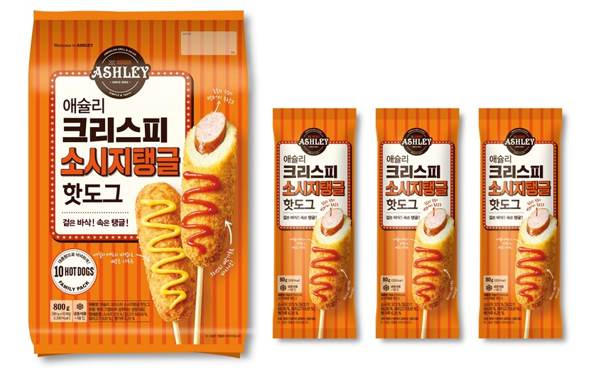 크리스피 소시지탱글 핫도그. 사진=이랜드팜앤푸드