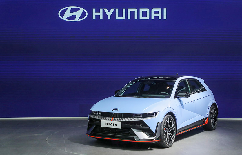  2024 베이징 국제 모터쇼 현대차관에 전시된 아이오닉 5 N. 사진=현대자동차