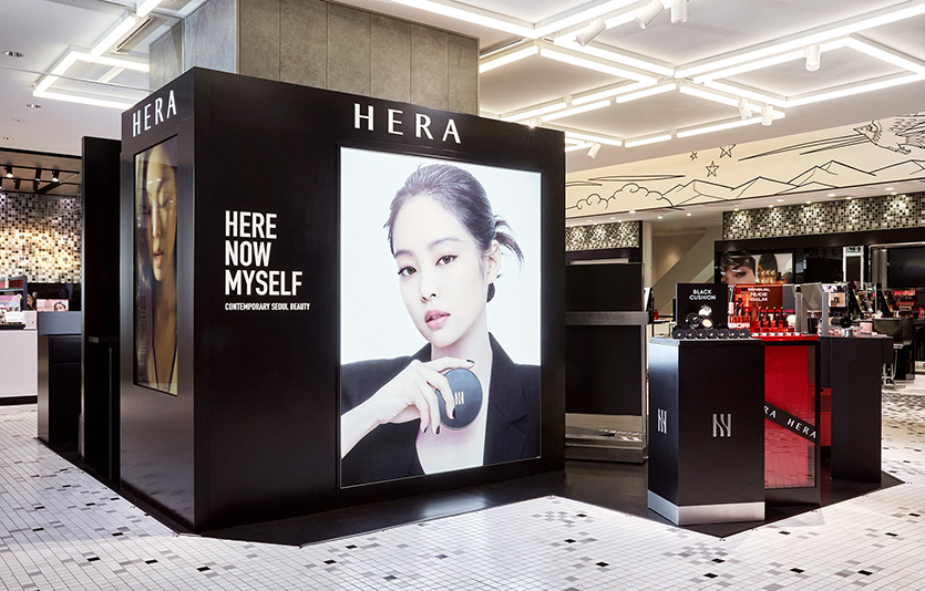 일본 도쿄 시부야 스크램블 스퀘어에서 운영중인 헤라 팝업스토어. 사진=아모레퍼시픽