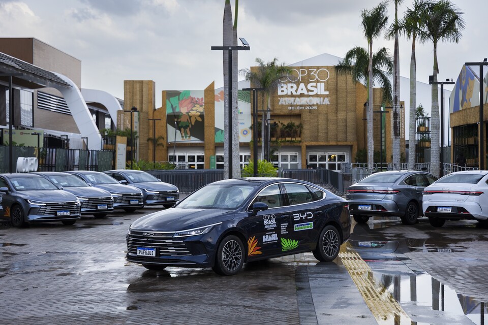 BYD가 제30차 UN기후변화협약 당사국총회(COP30)에 130대 규모의 친환경자를 지원했다. 사진=BYD
