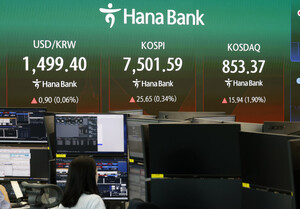 코스피, 장 초반 7400선 약세... SK하이닉스 밀리고 삼성전자·LG엔솔 강세 - 뉴스 썸네일 이미지
